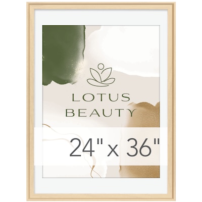 Staples 24 x 36 Plastic Poster Frame, Wood Grain (PPFRM-SB-B-2436)