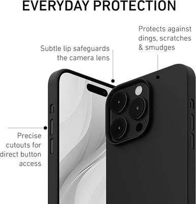 PEEL Magnetic Thin Series MagSafe Phone Case for iPhone 15 Pro Max Case, Black (I15 PROMAX MAGSAFE B)