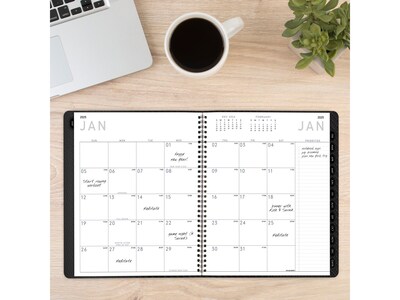 2025 AT-A-GLANCE Contemporary 9 x 11 Monthly Planner, Faux Leather Cover, Charcoal (70-260X-45-25)