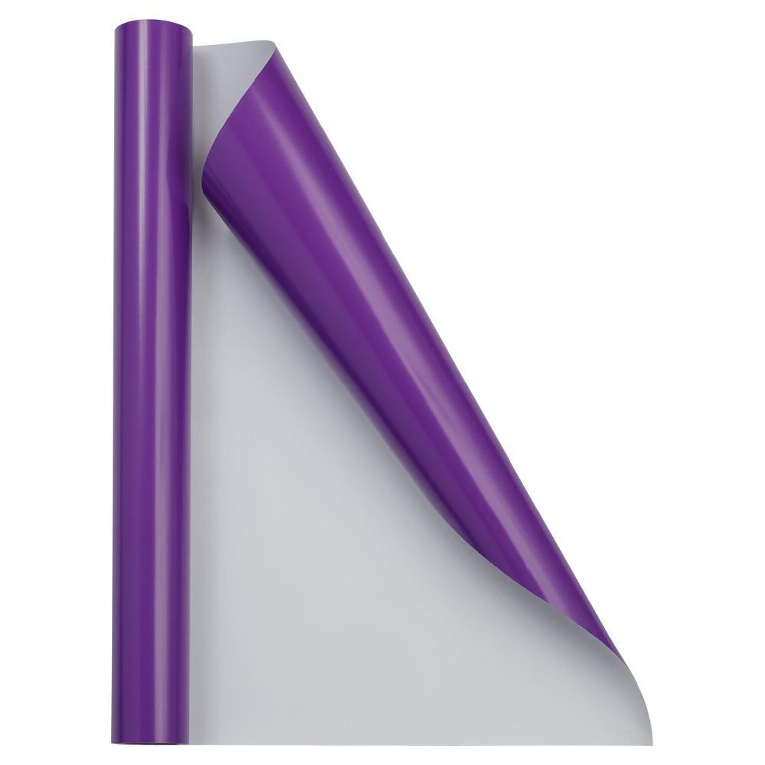 JAM Paper Short Mini Roll Wrapping Paper, 26.3 sq. ft., Purple, 2/Pack(165S25263pug)