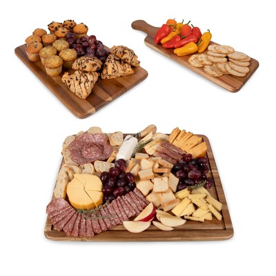 3pc Set of Acacia Serving and Carving Boards