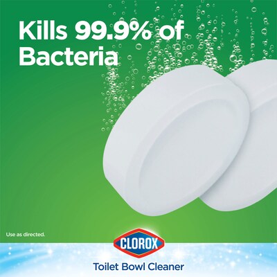Clorox Ultra Clean Toilet Tablets Bleach, 3.5 oz., 2/Pack, 6 Packs/Carton (30024CT)