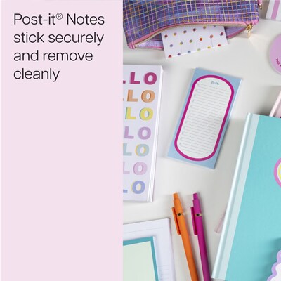 Post-it To-Do List Notes, 2.9" x 5.7", Lined, 50 Sheets/Pad (SPE-36-1)