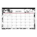 2023-2024 Blue Sky Analeis 17 x 11 Academic Monthly Desk Pad Calendar, White/Black (130617-A24)