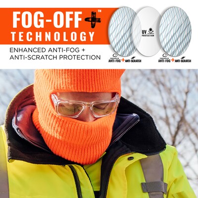 Ergodyne Skullerz SIXTEN-AFAS Anti-Fog Safety Glasses, Clear Lens (58210)