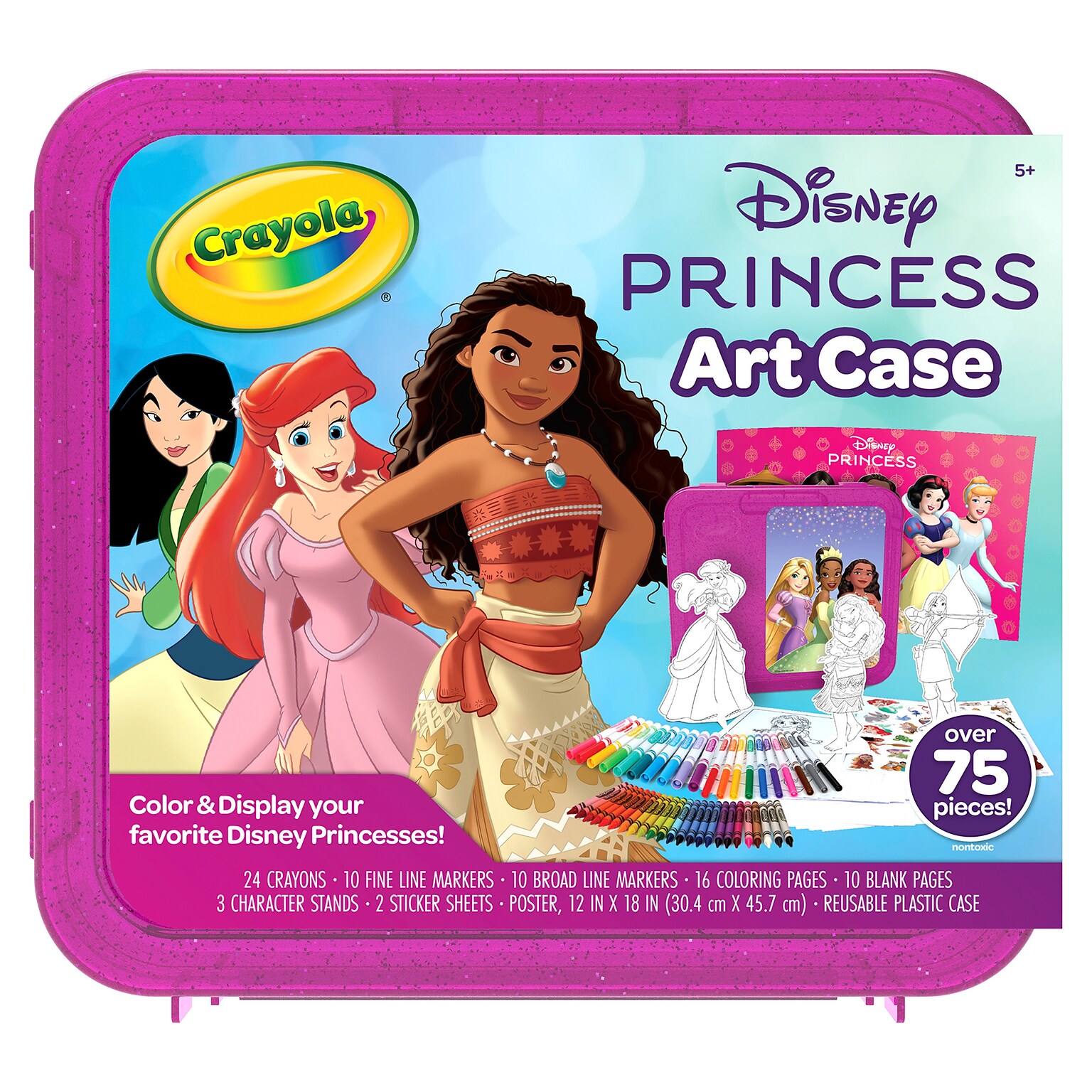 Crayola Disney Princess Coloring Art Case, 76/Set (BIN041251)
