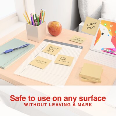 Staples Sticky Notes, 3" x 3", Sunshine Collection, 100 Sheets/Pad, 24 Pads/Pack (ST62868)
