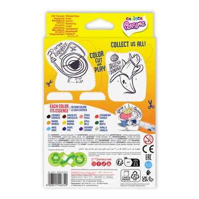 CARIOCA Perfume Washable Kids Markers, Medium, Assorted Colors, 12/Pack, 2/Bundle (CRA42672-2)