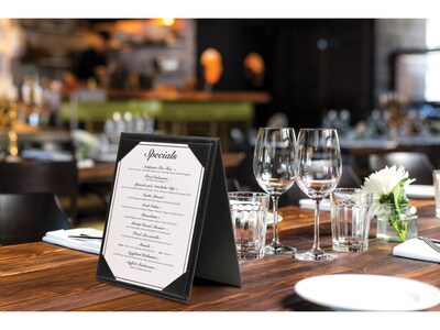 Excello Global Products Menu Holder, 5" x 7", Black (SPLS-MENU-5X7A)