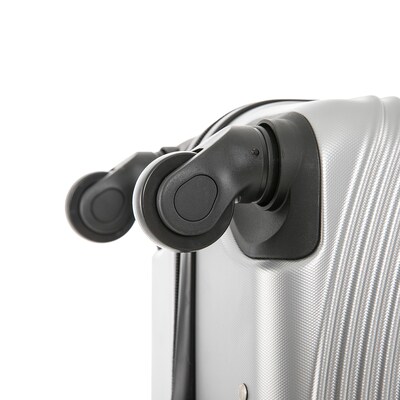 DUKAP Inception 25.98" Hardside Suitcase, 4-Wheeled Spinner, TSA Checkpoint Friendly, Silver (DKINC00M-SIL)