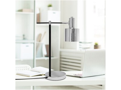 Lalia Home Studio Loft Table Lamp, Chrome/Black (LHT-4001-CH)