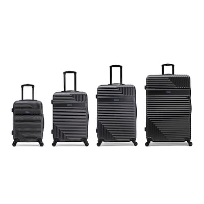 InUSA Resilience 4-Piece Hardside Spinner Luggage Set, TSA Checkpoint Friendly, Coal (IURESSMLXL-COA)