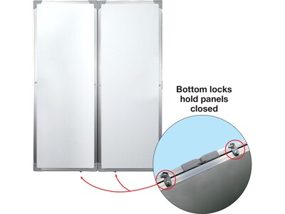 Excello Global Products Magnetic Dry-Erase Folding Whiteboard, 40" x 60" (EGP-HD-0482)