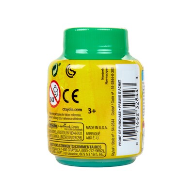 Crayola Washable Kid's Paint, Green, 2 oz., 12/Bundle (BIN542844-12)