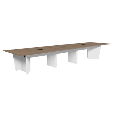Regency Array 192W x 48D Conference Table with Grommet, Noble Oak/White (ACT19248NOWH)