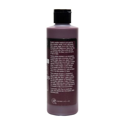 FolkArt Acrylic Paint Multi-Surface Satin, 8oz., Berry Wine, 3/Pack(FLK4648-3)