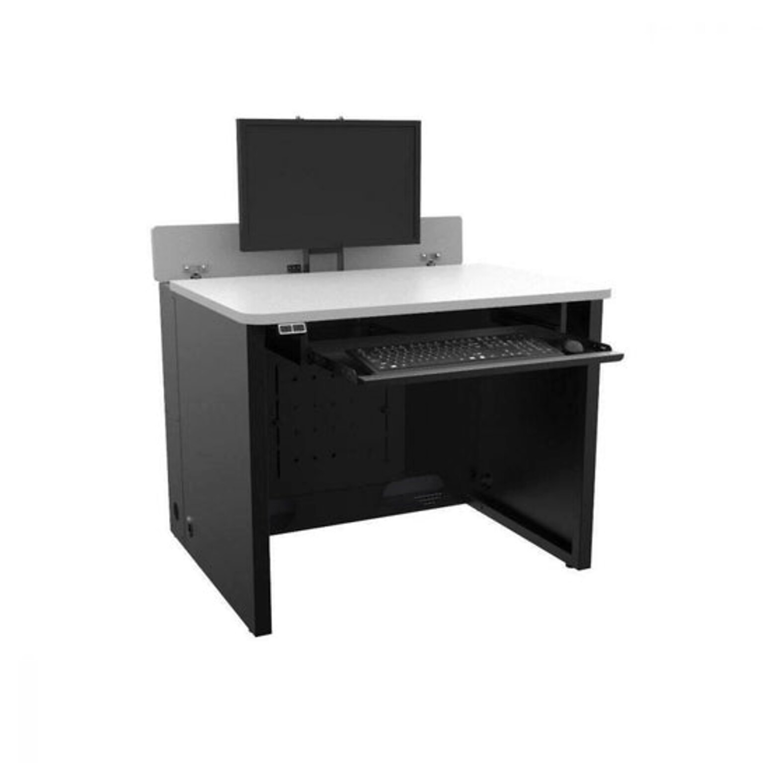 VersaDesk Elevation 36W Computer Desk, Grey/Black (ED3630-BG)