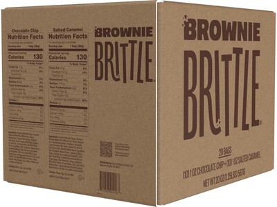Brownie Brittle Crunchy Brownie Snack Variety Pack, 1 oz., 20 Packs/Carton (SG1416)