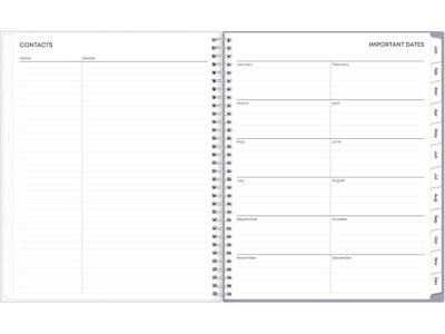 2025 Blue Sky Rue Du Flore 8.5" x 11" Weekly & Monthly Planner, Plastic Cover, Green/Gray (101602-25)