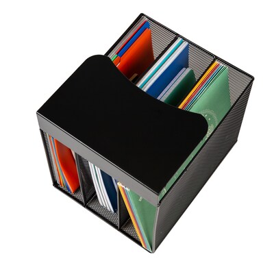 Mind Reader Slide-On Under Desk Metal Front Loading Letter Tray, Letter Size, Black (VUDESK-BLK)