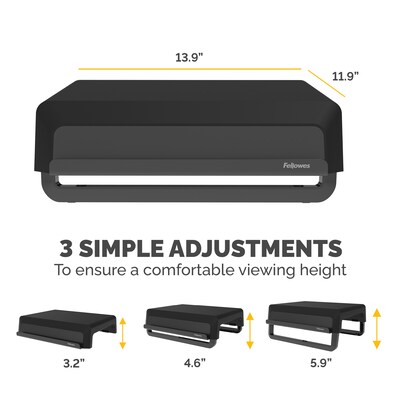Fellowes Breyta Collection Adjustable Monitor Stand, Black (100098502)