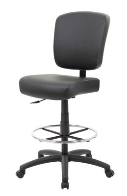 Boss Office Products Bariatric Armless CareSoft Office Stool, Black (B1680-BK)