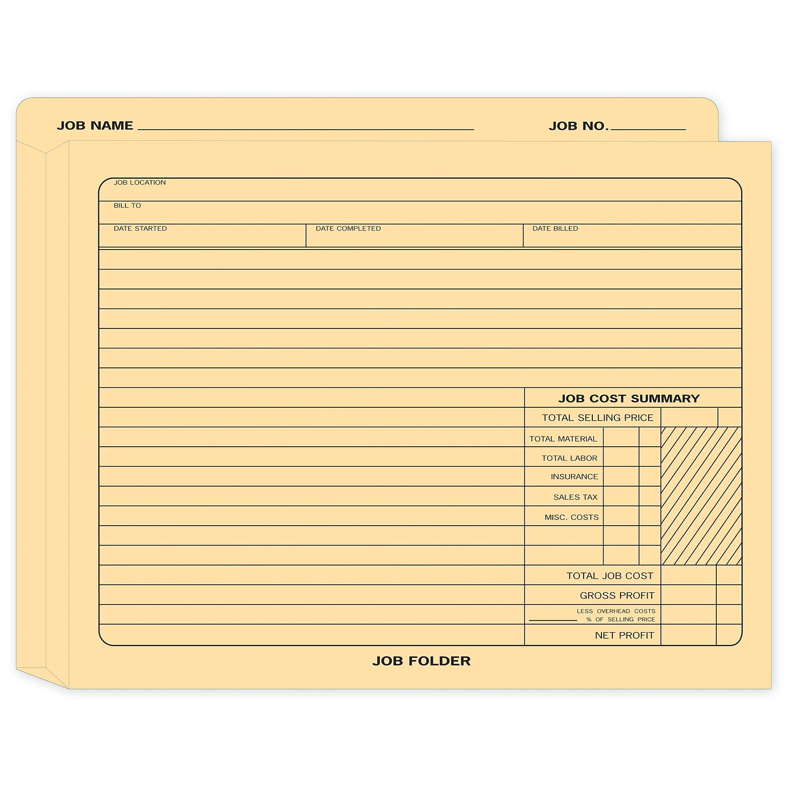 Expandable Job Folder, 12 x 10, 50 per pack