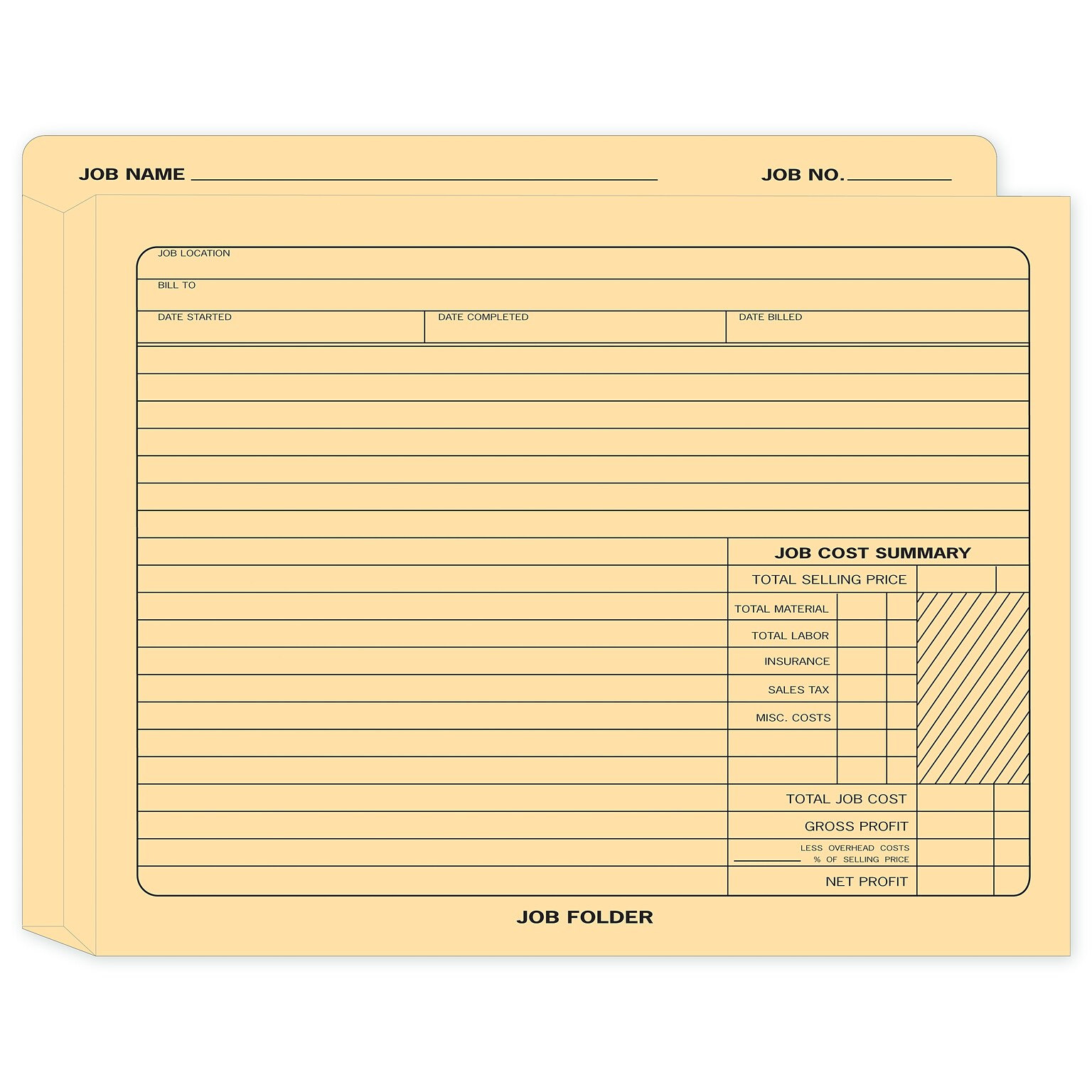 Expandable Job Folder, 12 x 10, 50 per pack