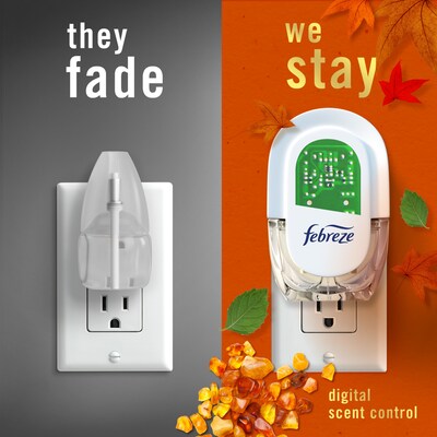 Febreze Luxe Plug Air Freshener Warmer Refill, Crisp Fall Breeze Scent, 0.87 fl. oz., 2/Pack (13891)