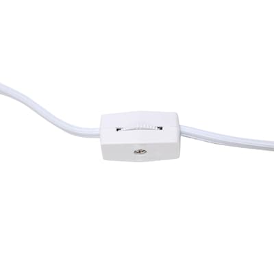 Simple Designs Whimsical Wave 23.75" LED Table Lamp, Chrome Base/White Shade (LT2124-CHR)