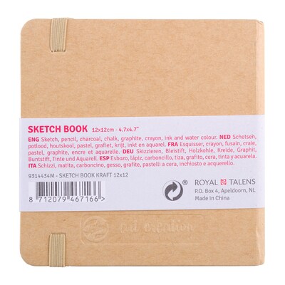 Talens Art Creation 4.7" x 4.7" Sketch Book, 80 Sheets/Book, 5/Bundle (TLN9314434M-5)