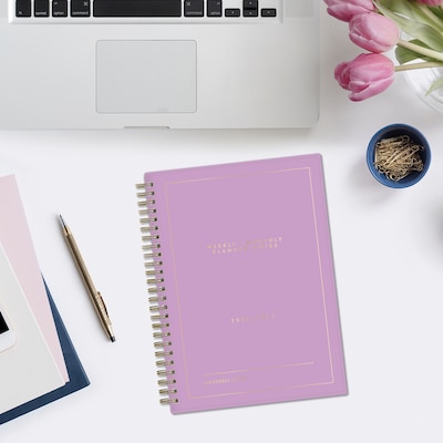 2026-2027 Blue Sky Sincerely Jules Violet 6" x 8" Academic Year Weekly & Monthly Planner, Plastic Cover, Violet (161389)