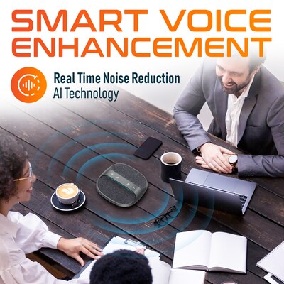 Delton C4700 Noise Reducing 360° Voice Pickup Wired/Wireless Conference Speaker Speakerphone, Black (DSC4700-WR)