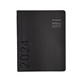 2024 AT-A-GLANCE Contemporary 8.25 x 11 Weekly & Monthly Planner, Faux Leather Cover, Charcoal (70