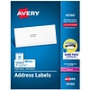 Avery Laser Address Labels, 1 x 2-5/8, White, 30 Labels/Sheet, 250 Sheets/Box (45160)