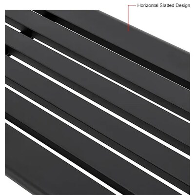 Global Industrial 6' Aluminum Park Bench, Black (436977BK)
