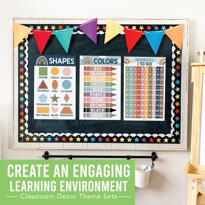 Hadley Designs 17" x 11" Boho Preschool Educational Posters For Toddlers, Laminated, 16/Set (HDDX004ACJZND)