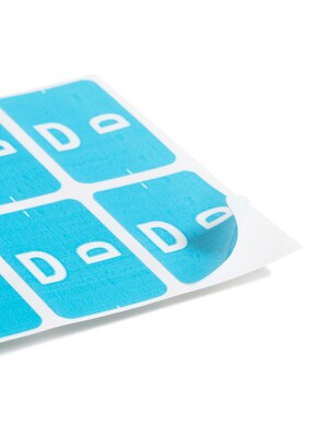Smead AlphaZ ACCS Color-Coded Alphabetic Labels, D, Light Blue w/White, 100/Pack (67174)