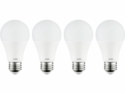 Sunlight 9-Watt Daylight LED Household Bulb, 4/Carton (81025-SU)