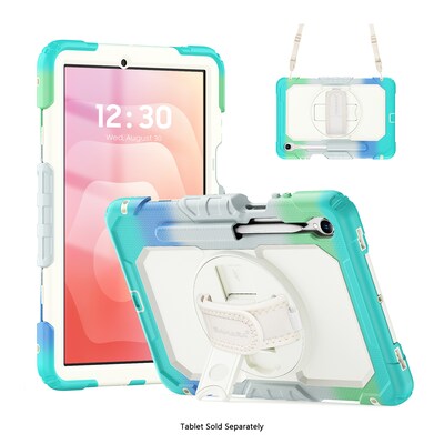SaharaCase Raider Series Kid Proof Heavy Duty Case with Hand Strap for Galaxy Tab S11, Shoulder Strap, Splash Blue (TB00489)