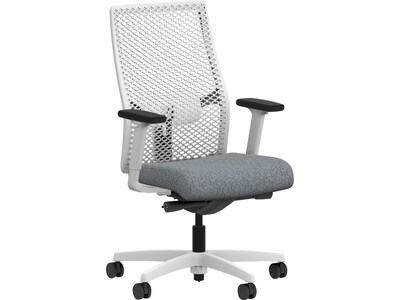 HON Ignition 2.0 ReActiv Fabric Swivel Task Chair, Basalt/Designer White (HIWMRAKD.Y2.A.H.DWR.APX25.