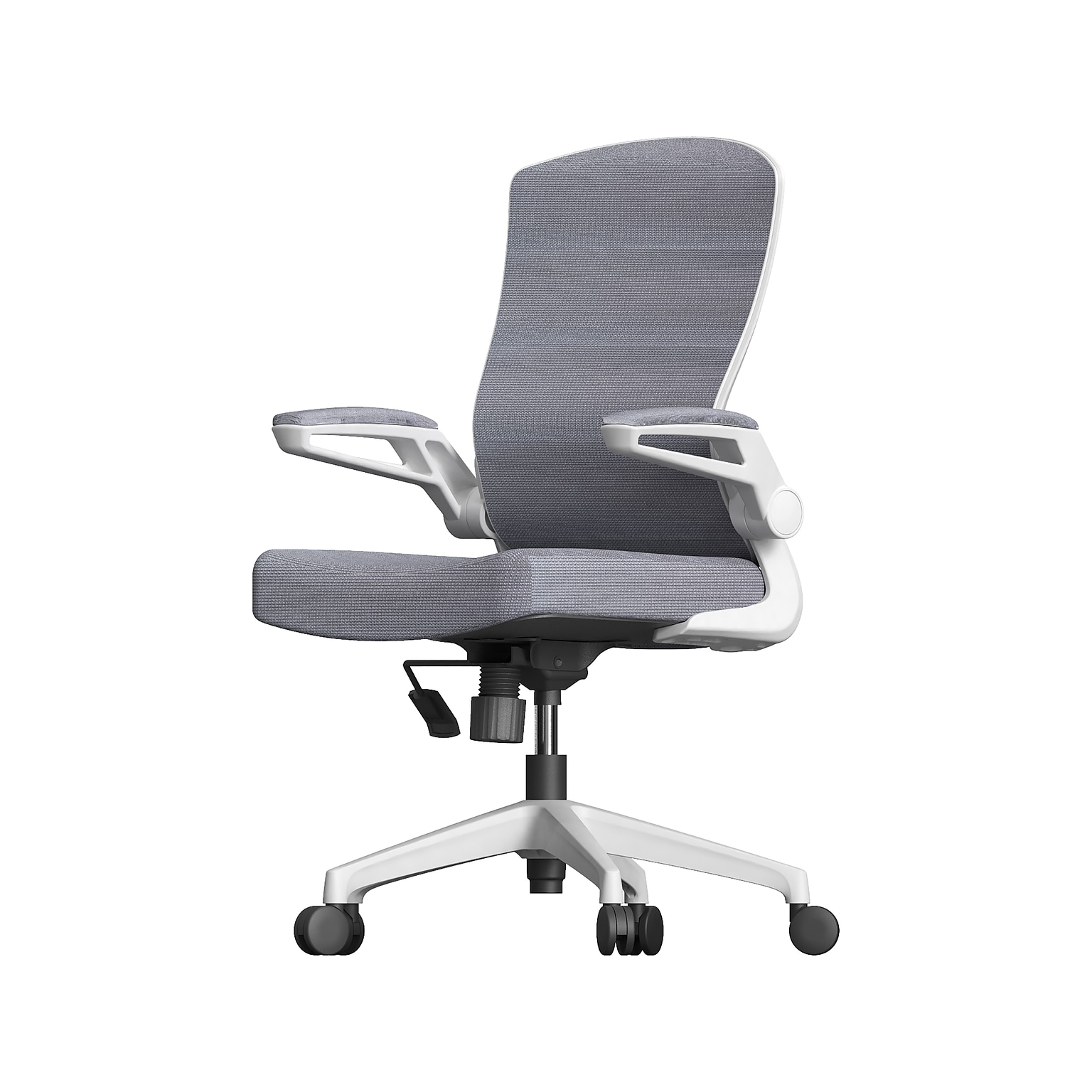 RAYNOR GROUP ION Fabric Task Chair, Gray/White (ION-WH-GRY)