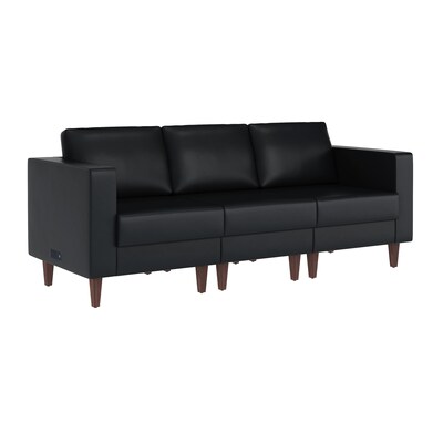 Flash Furniture Hercules Artemis LeatherSoft Reception Sofa, Black (ZB89213SBLK)
