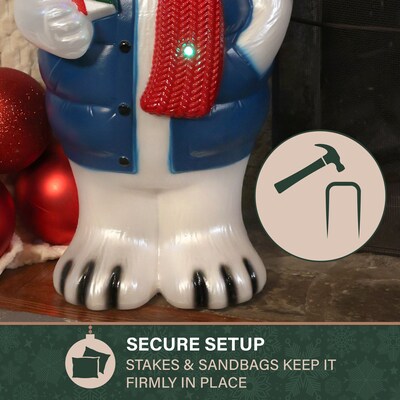 Fraser Hill Farm 30” Polar Bear Christmas Blow Mold (FFBM-1PLB-MLT)