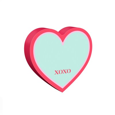 Post-it Notes, 2" x 2" Heart, Love Notes Collection, 100 Sheet/Pad (SVAL26-HN-8)