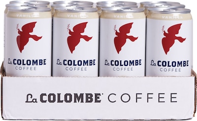 La Colombe Draft Vanilla Latte Caffeinated Cold Brew Coffee, Medium Roast, 9 Fl. Oz., 12/Carton (PPPURC1203)