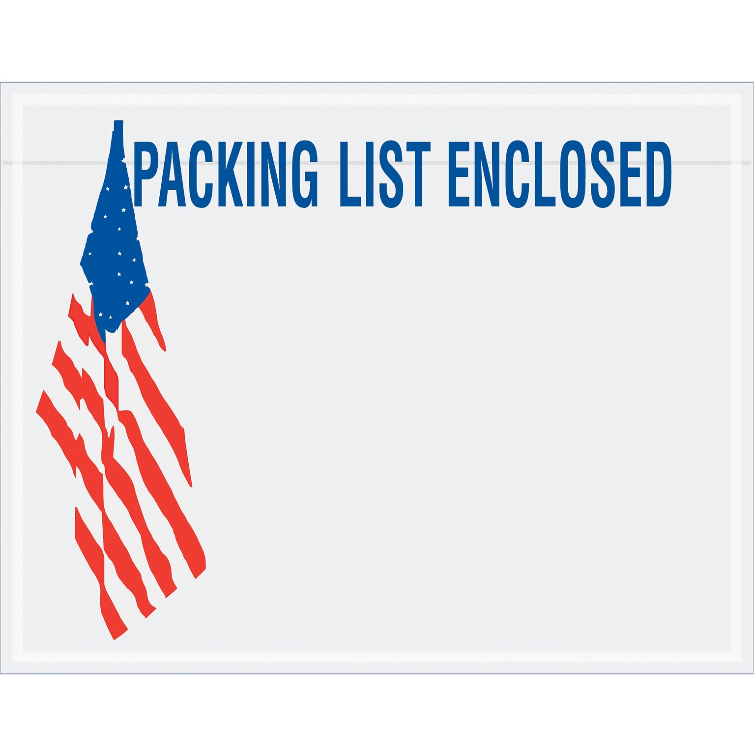 Quill Brand Packing List Envelope, 7 x 5 1/2 - U.S.A. Flag Panel Face, Packing List Enclosed, 1000/Case