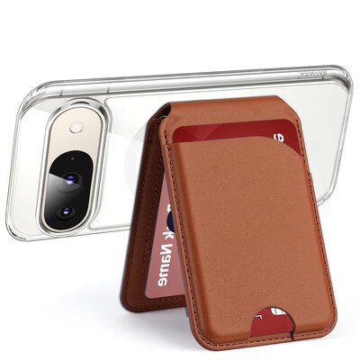 SaharaCase Venture Series Wallet Case for Google Pixel 9/9 Pro, Clear/Desert Brown (CP00607)