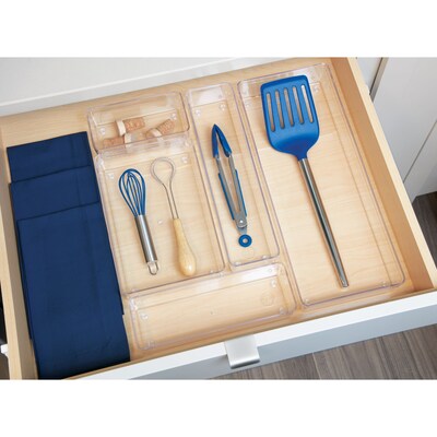 iDesign 2-Piece Plastic Drawer Orangizer, Clear (28032M2)