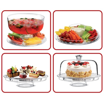 FridgeMate 4-in-1 Multifunction Serving Set, Acrylic, Clear (FGM51114)